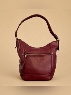 The Sak Burgundy Leather Hobo Bag
